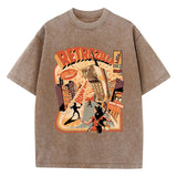 Funny Comic Printing Female Wash T Shirts Hip Hop Breathable T-Shirt Street Summer Clothes Casual Fashion Distress Tshirts Women