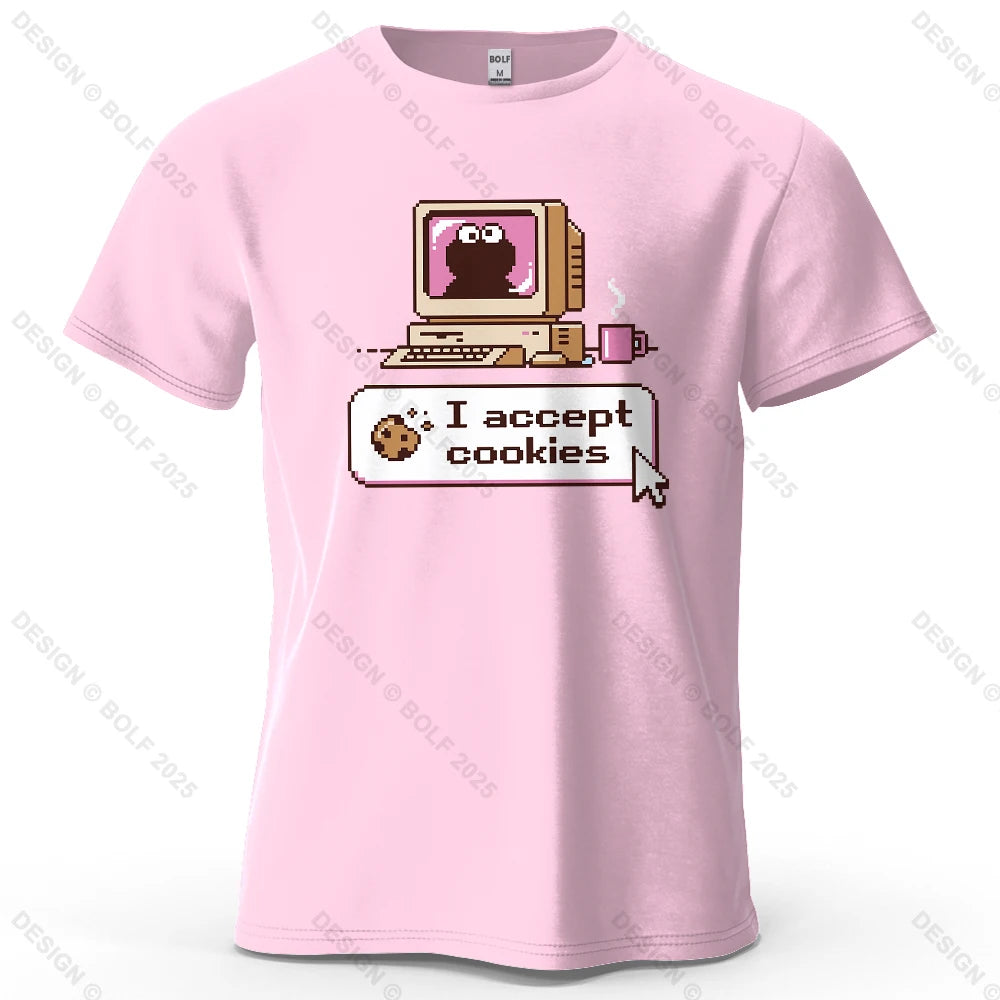 I Accept Cookies – Oversized Unisex Cotton T-Shirt