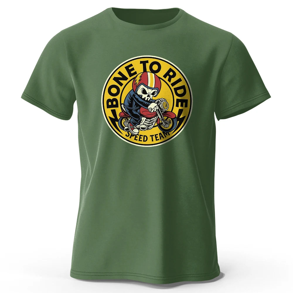 Bone To Ride Print, Men's Novel Graphic Design T-shirt