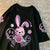 Novelty Fashion Cartoon Rabbit Pattern Print Women Short T-Shirt Summer Casual T Shirts Street Hip Hop Tops Breathable Soft Tees