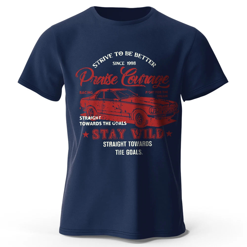 Old Car Print – Oversized Unisex Cotton T-Shirt