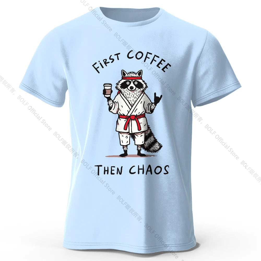 First Coffee – Oversized Unisex Cotton T-Shirt