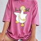 A Cute Duck Carrying A Small Bag Cotton Washed T-Shirts Womens