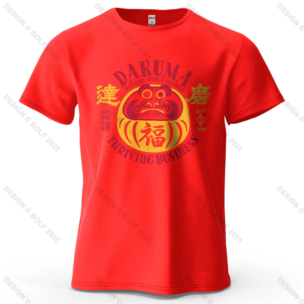 Daruma Traditional Decor Oversized Graphic T-Shirt