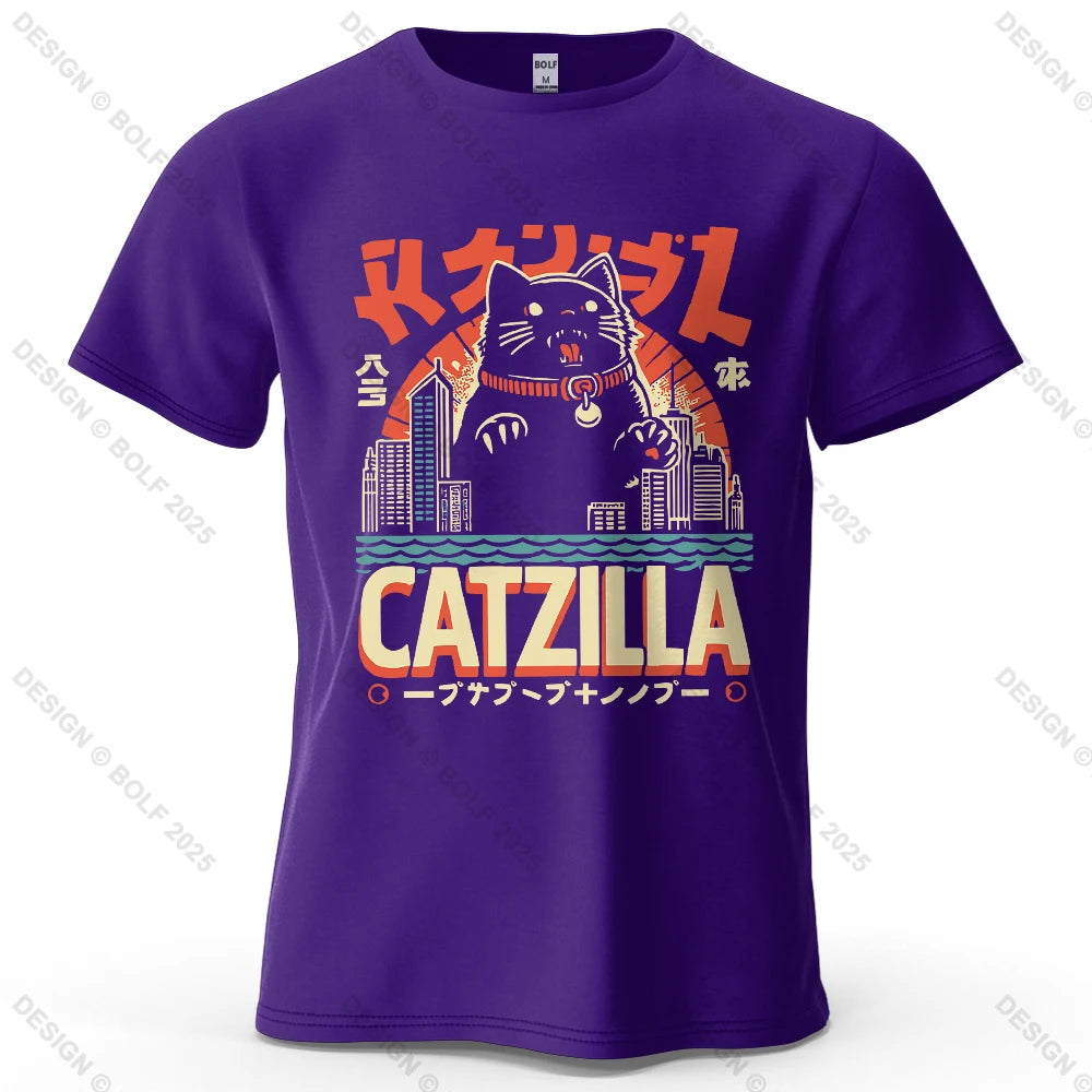 Catzilla – Oversized Unisex Cotton T-Shirt