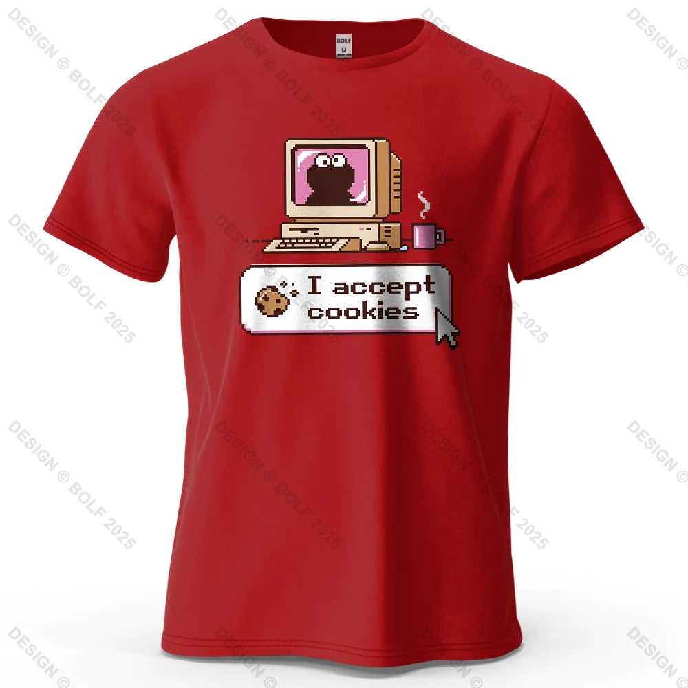 I Accept Cookies – Oversized Unisex Cotton T-Shirt