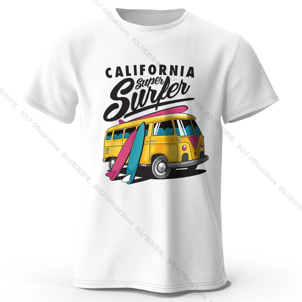 Surfer Sunrise Silhouette 100% Cotton T-Shirt