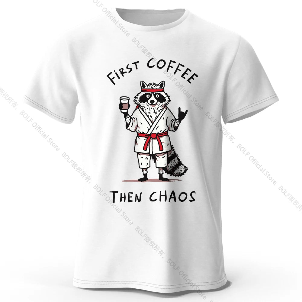 First Coffee – Oversized Unisex Cotton T-Shirt