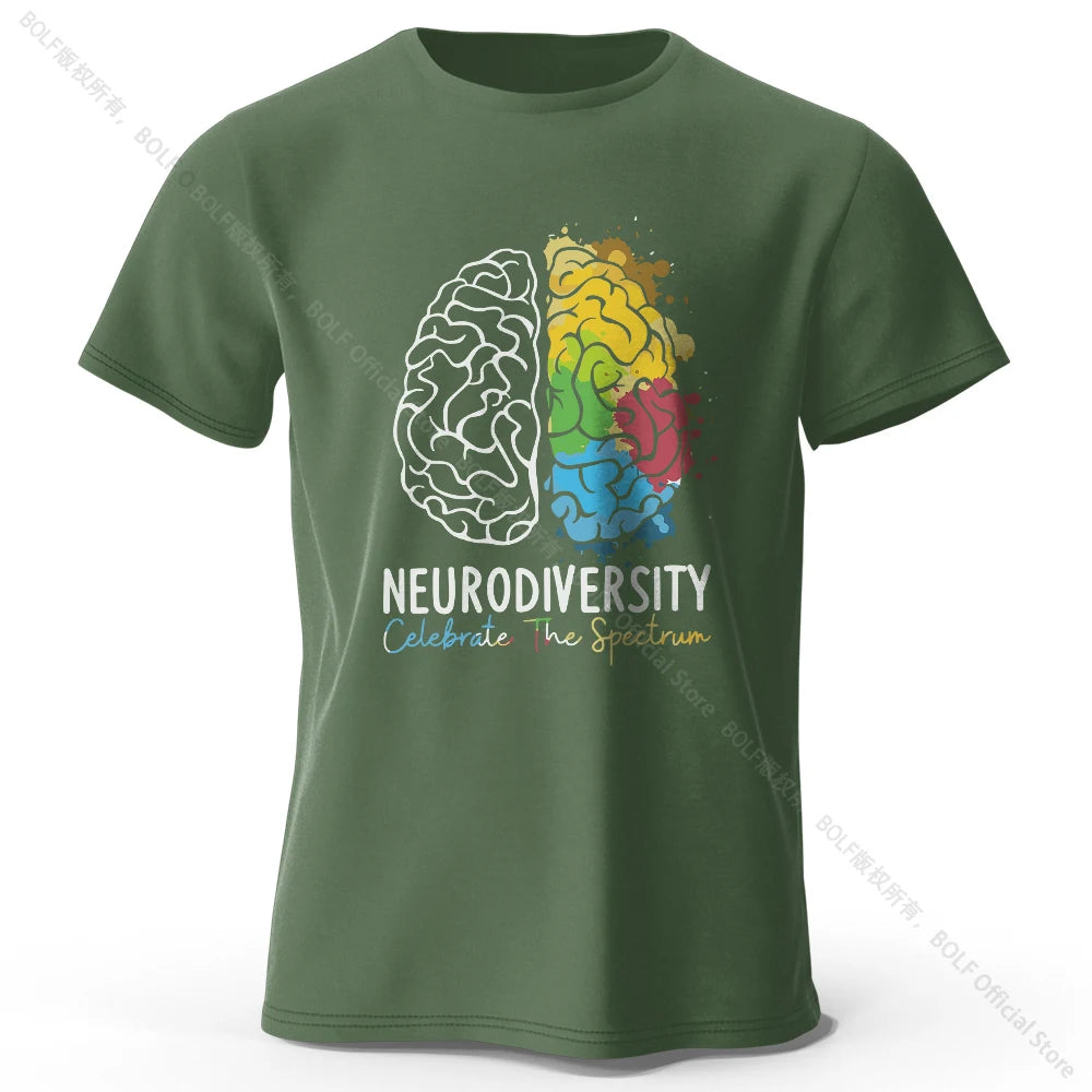 Creative Mind Map Printed 100% Cotton T-Shirt