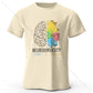 Creative Mind Map Printed 100% Cotton T-Shirt