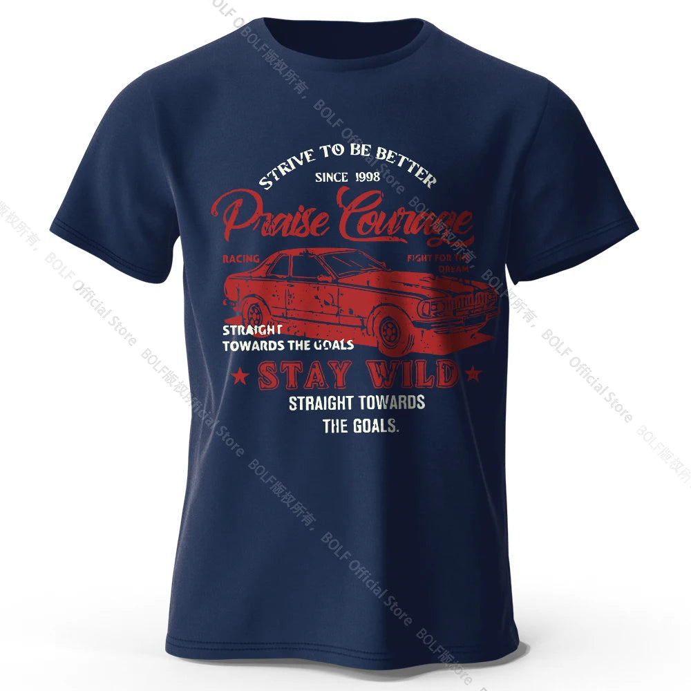 Old Car Print – Oversized Unisex Cotton T-Shirt