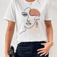 100% Cotton Women T-Shirts Fashion Simple Women's Face Print Tees Casual Soft Short Sleeve Tops Loose Comfortable Street Clothes