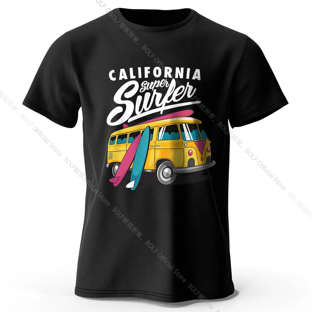 Surfer Sunrise Silhouette 100% Cotton T-Shirt