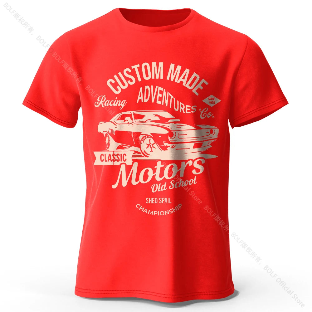Motors Print – Oversized Unisex Cotton T-Shirt