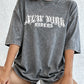 New York City Letter Printed Women's Cotton Washed T-Shirt Oversized