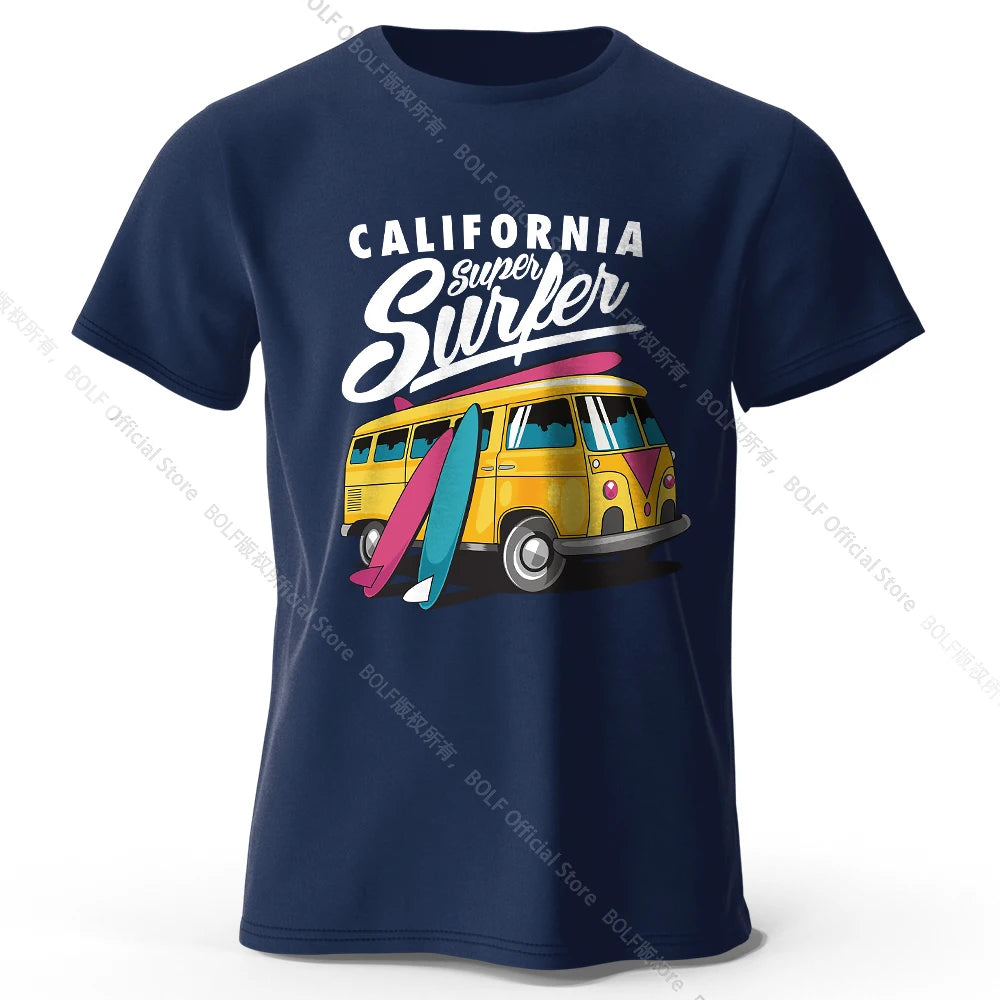 Surfer Sunrise Silhouette 100% Cotton T-Shirt