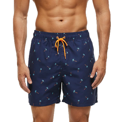 Coconut Tree  Mens Shorts Beach Quick Dry Printing Swimsuit Mesh Liner