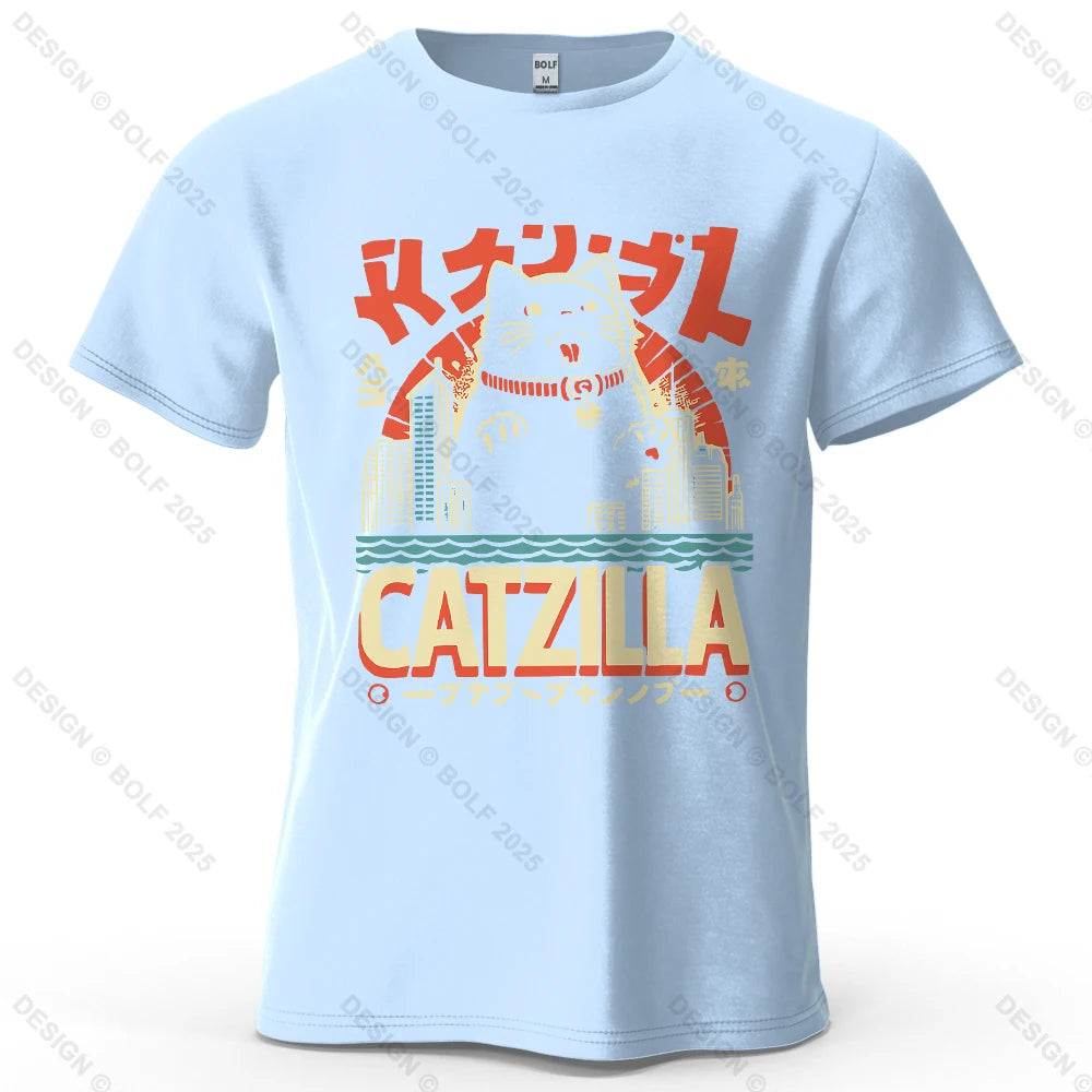 Catzilla – Oversized Unisex Cotton T-Shirt
