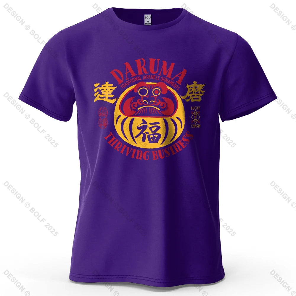 Daruma Traditional Decor Oversized Graphic T-Shirt