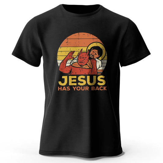 Funny Jesus Printed 100% Cotton T-Shirt