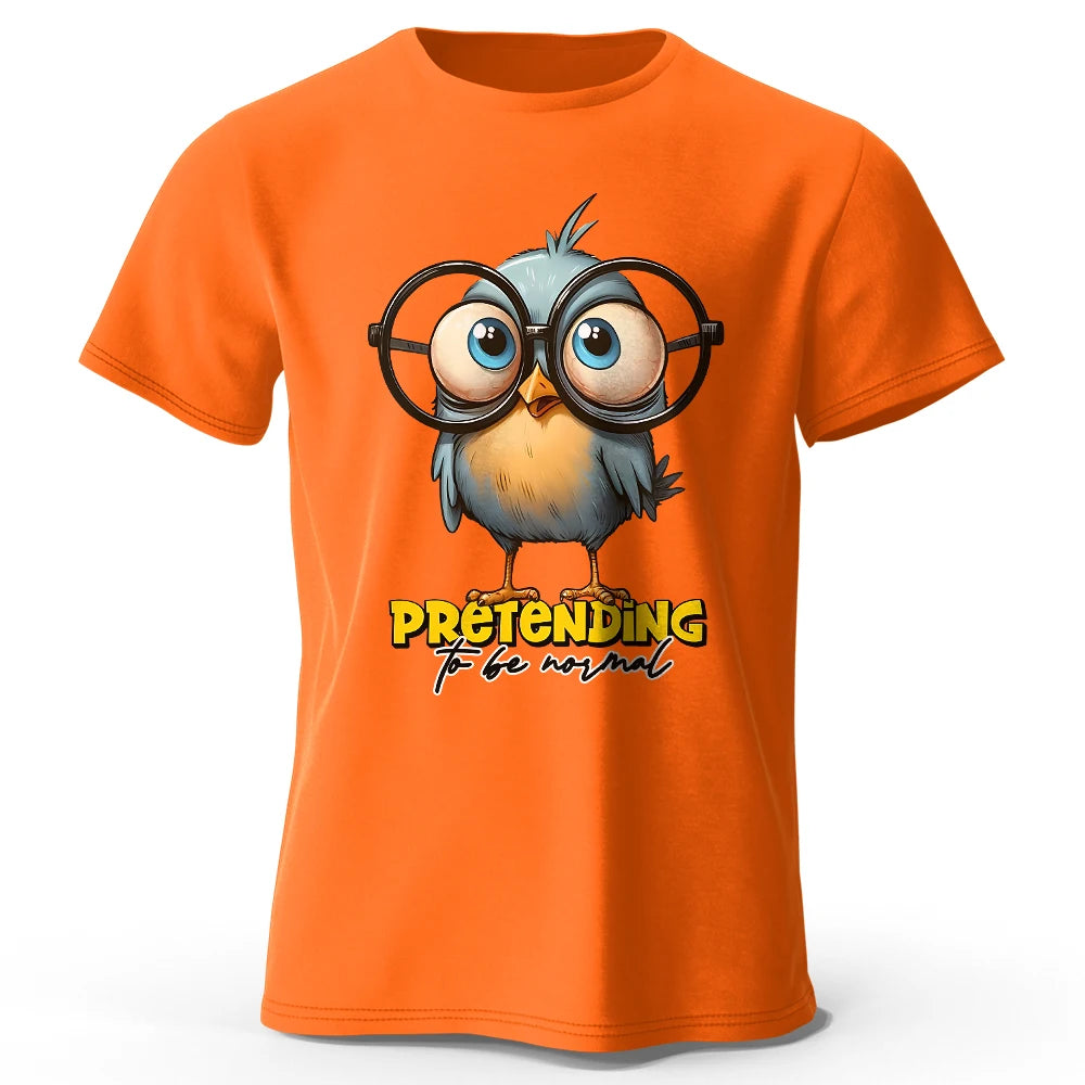 Whimsical Cartoon Bird – 100% Cotton Unisex T-Shirt