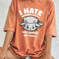 I Hate Morning People Women's Cotton Washed T-Shirt