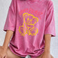 Can'T Bear Cartoons Printing Washed T-Shirts Womens Cotton