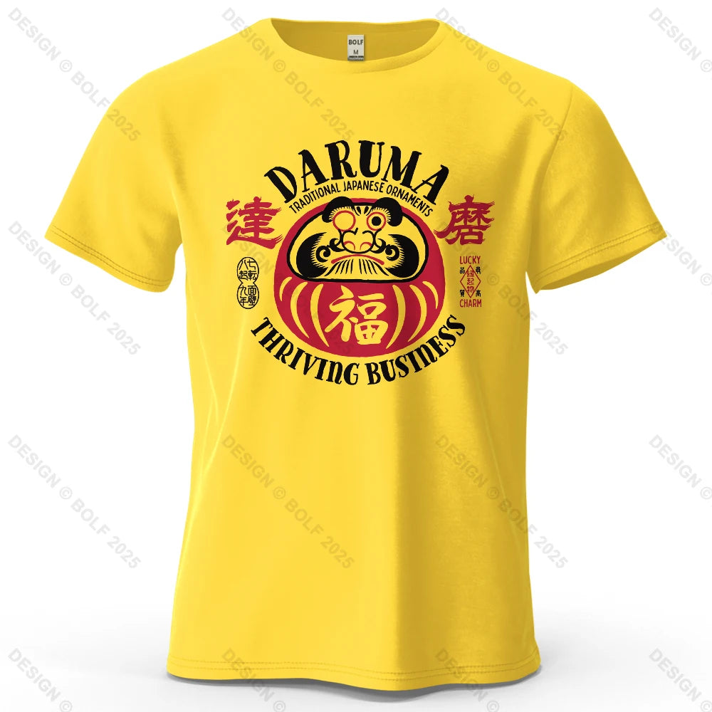 Daruma Traditional Decor Oversized Graphic T-Shirt