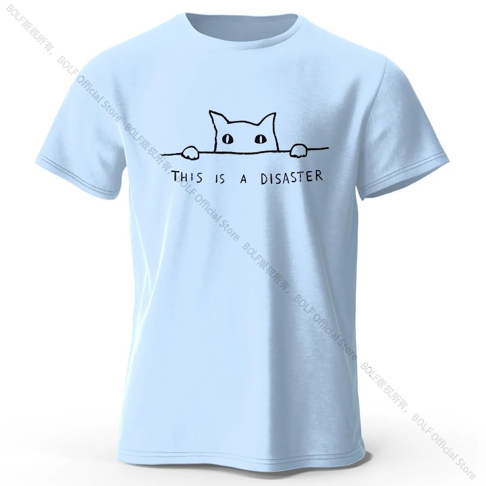 Minimalist Line Art Cat 100% Cotton Unisex T-Shirt