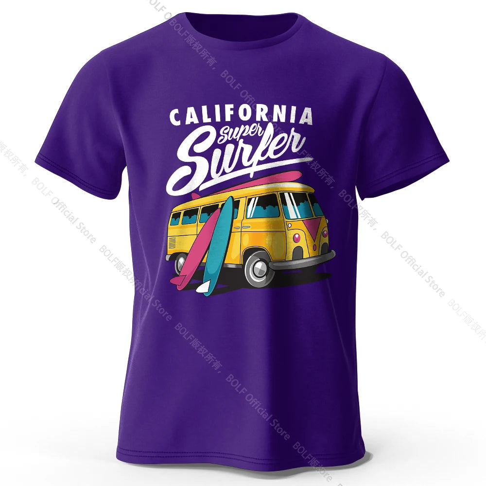 Surfer Sunrise Silhouette 100% Cotton T-Shirt