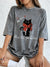 I'll Finish Them Black Cat Women's Cotton Washed T-Shirt Oversized