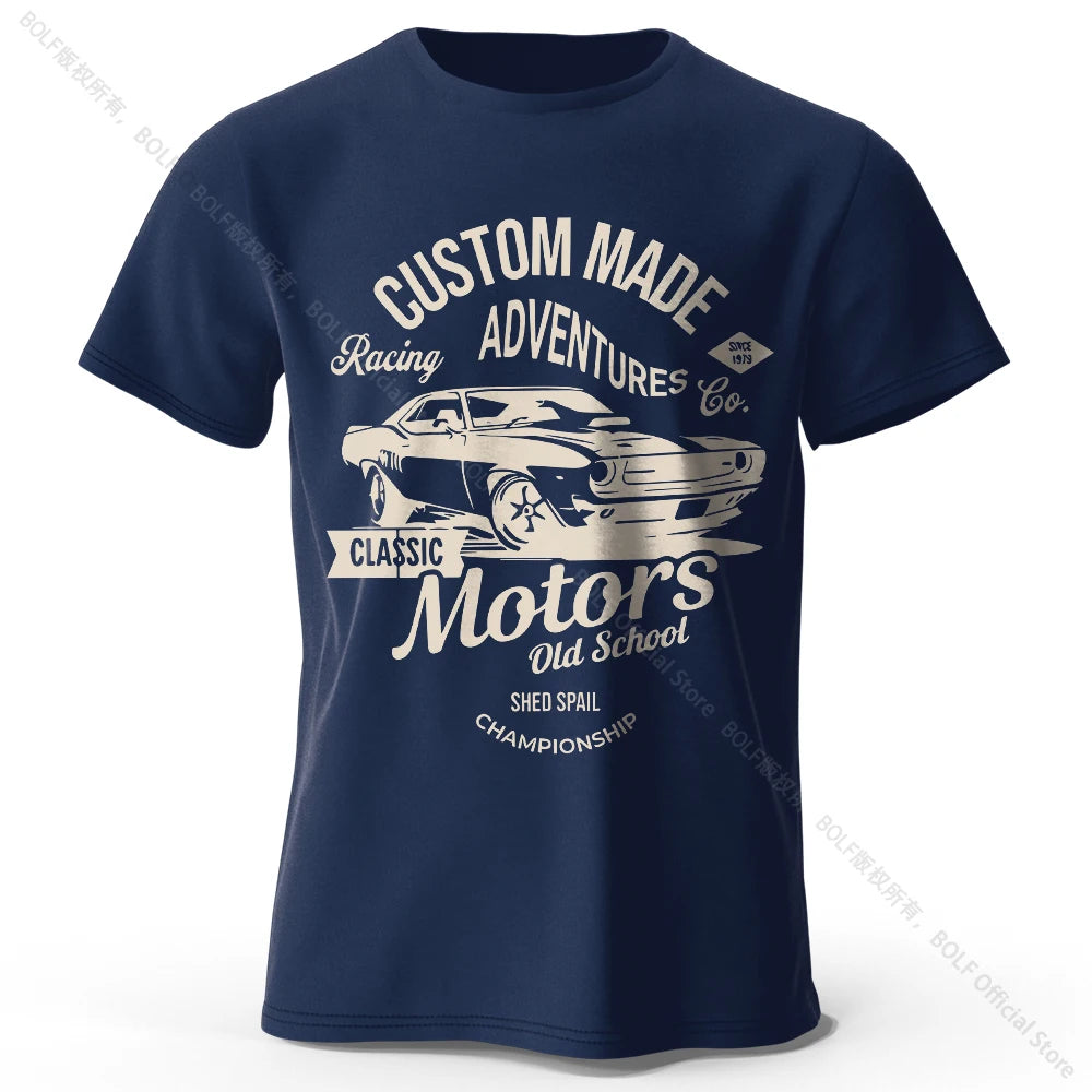 Motors Print – Oversized Unisex Cotton T-Shirt