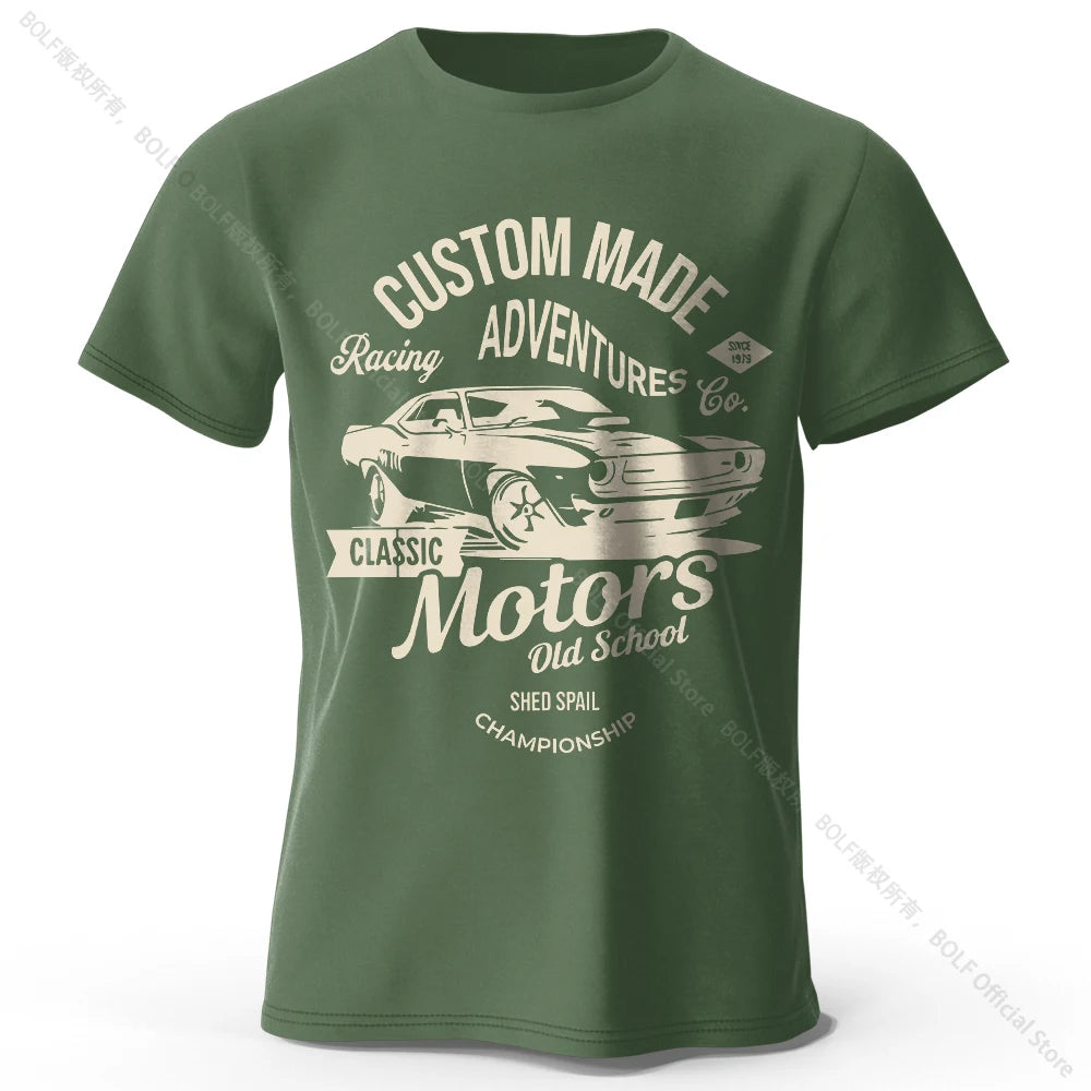 Motors Print – Oversized Unisex Cotton T-Shirt