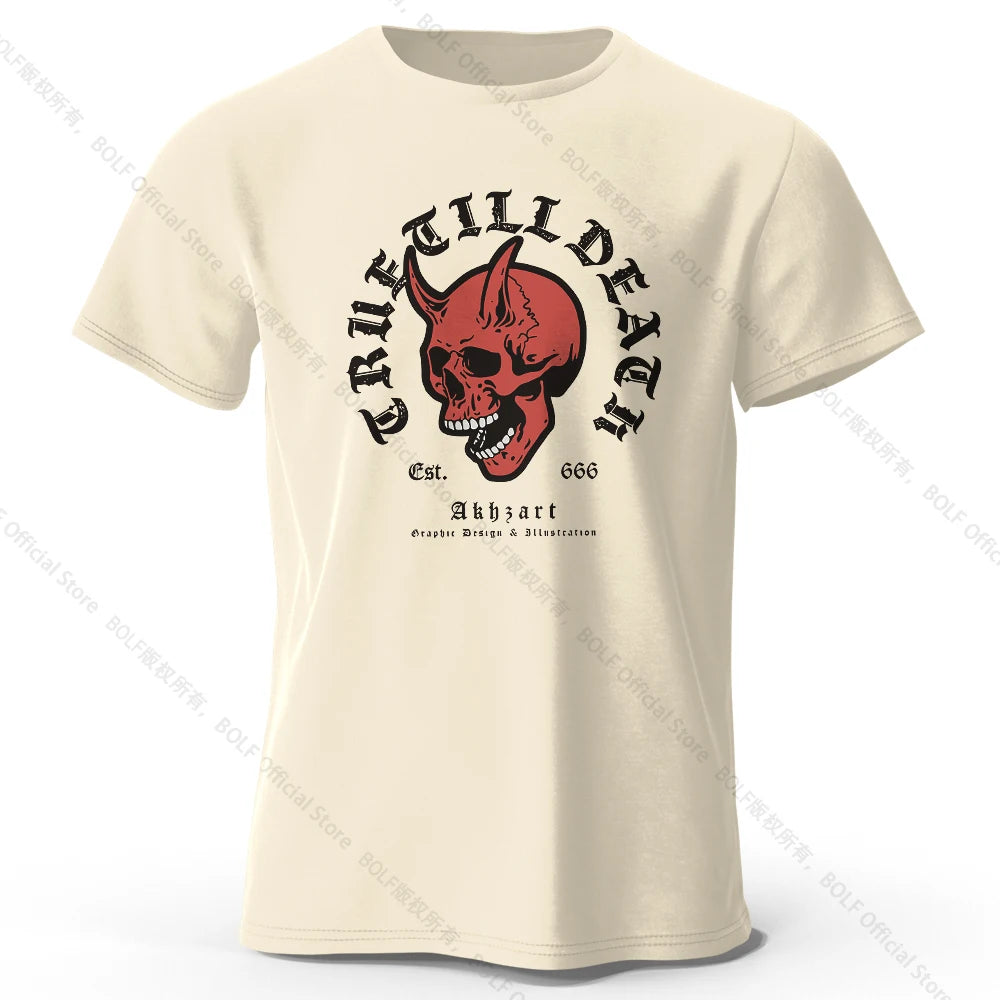 Gothic Skeleton Cotton T-Shirt