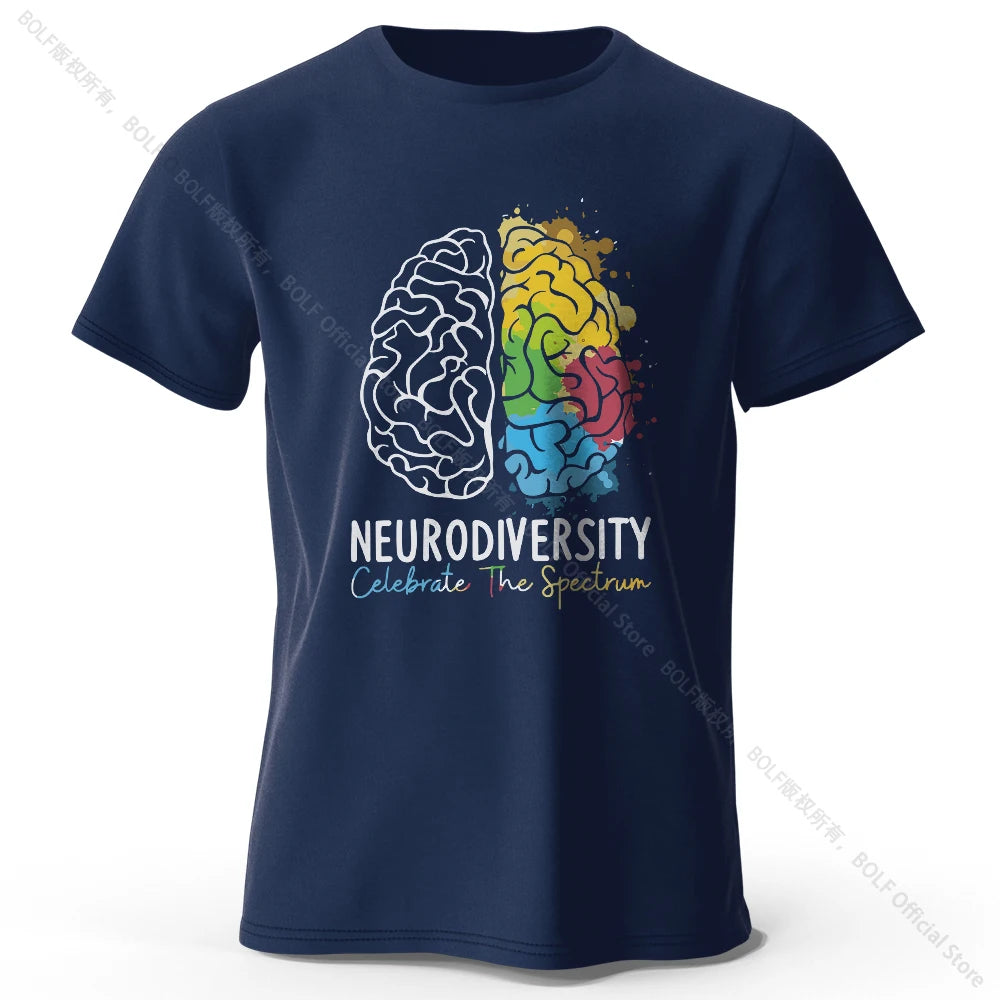 Creative Mind Map Printed 100% Cotton T-Shirt