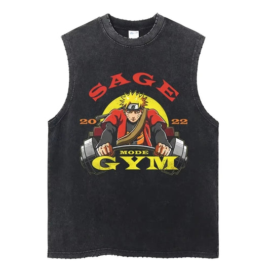 Sage Mode Gym oversized Tank top 100% cotton