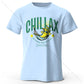 Chiliax banana Printed T-Shirt 100% Cotton Oversized Funny Graphic Tees for Men Women Summer Tops