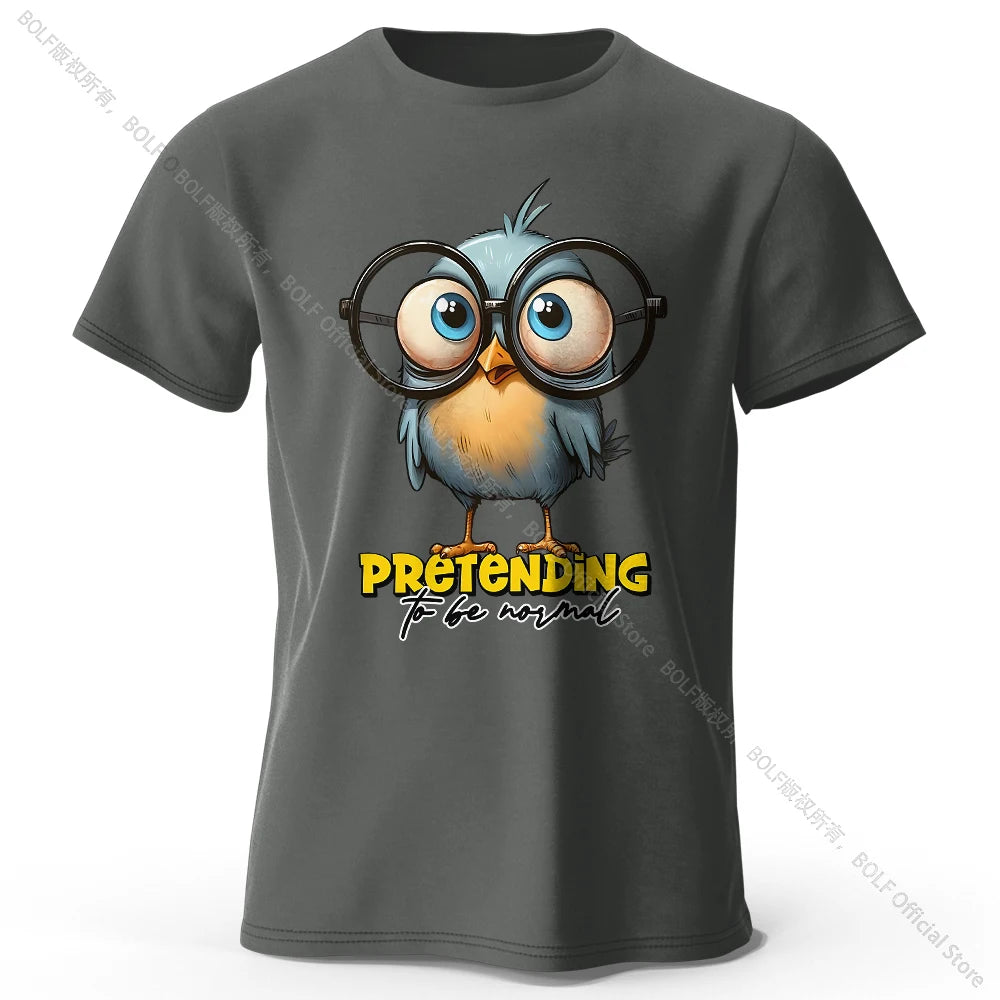 Whimsical Cartoon Bird – 100% Cotton Unisex T-Shirt