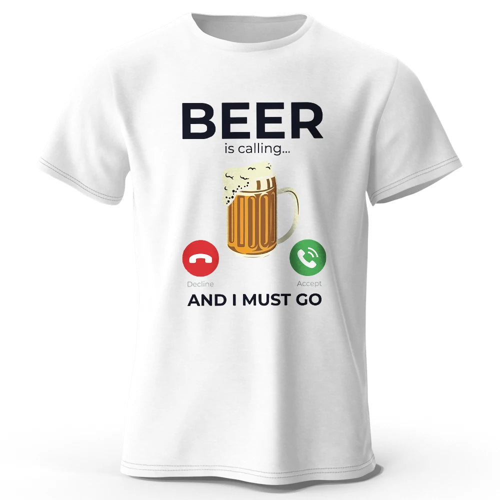 Beer Is Calling – Oversized Unisex Cotton T-Shirt