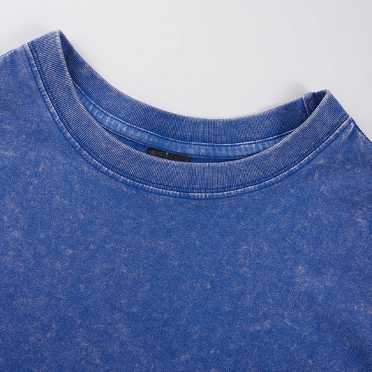 Cherries Lore Joy Peach For Bearance Cotton Washed T-Shirts Women Summer Oversized Streetwear O-Neck Comfortable Distressed Tops