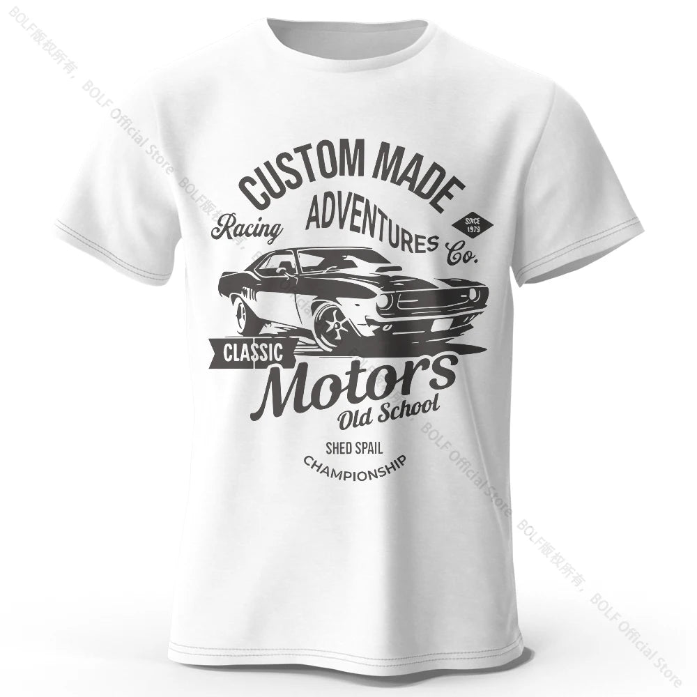 Motors Print – Oversized Unisex Cotton T-Shirt