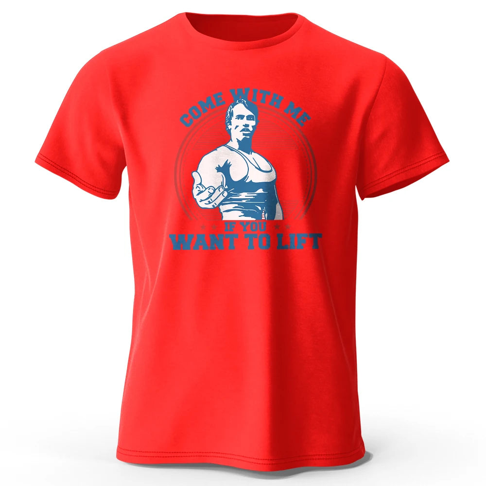 Come With Me If You Want To Lift – Oversized Unisex Cotton T-Shirt