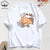 100% Cotton Womens T-Shirts Summer Fun Cat I'M Ok Printing T Shirt Comfortable Soft O-Neck Tops Holiday Casual Womans Clothes