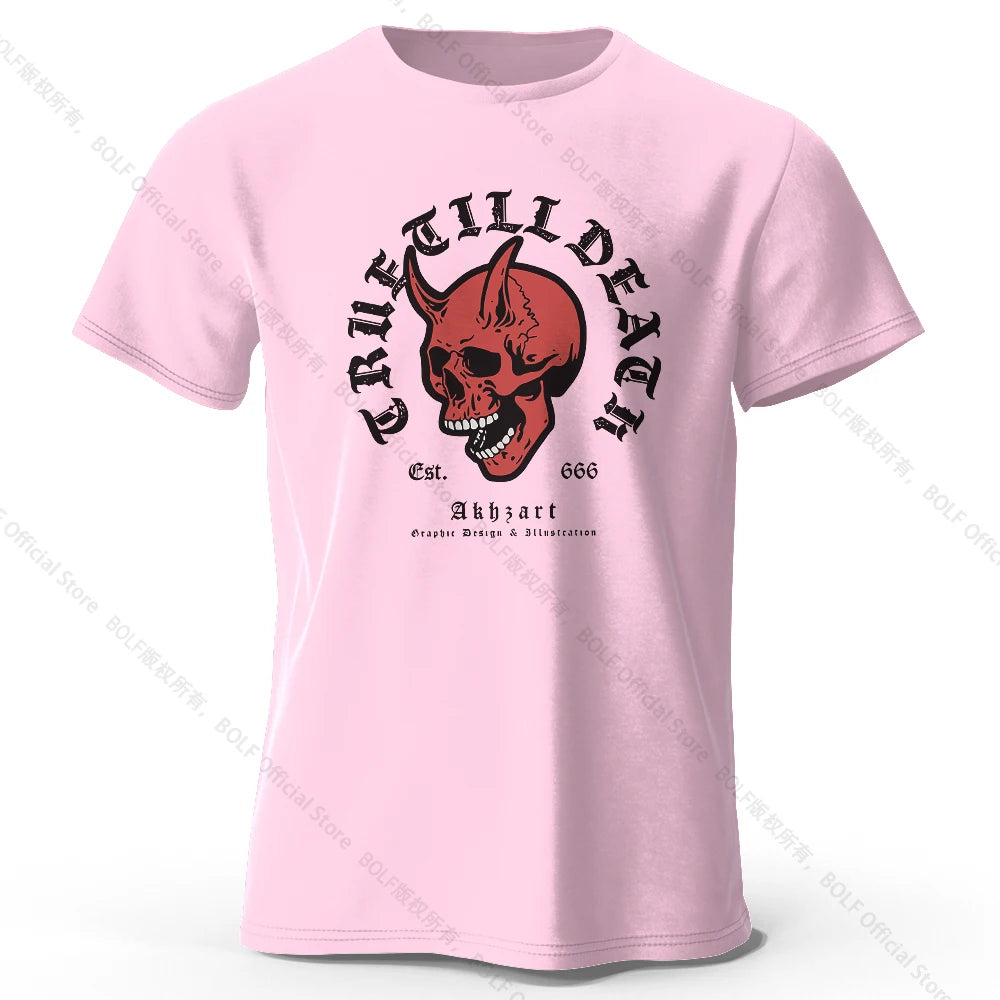 Gothic Skeleton Cotton T-Shirt