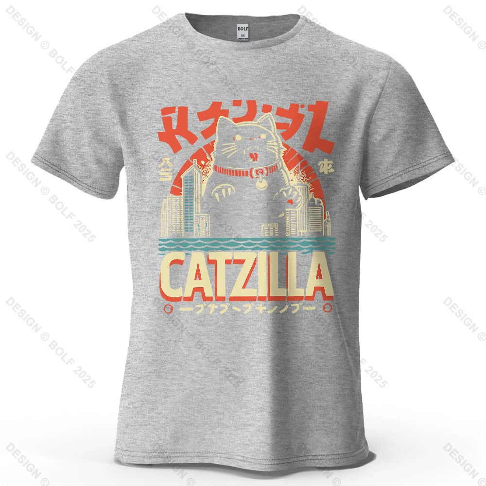 Catzilla – Oversized Unisex Cotton T-Shirt