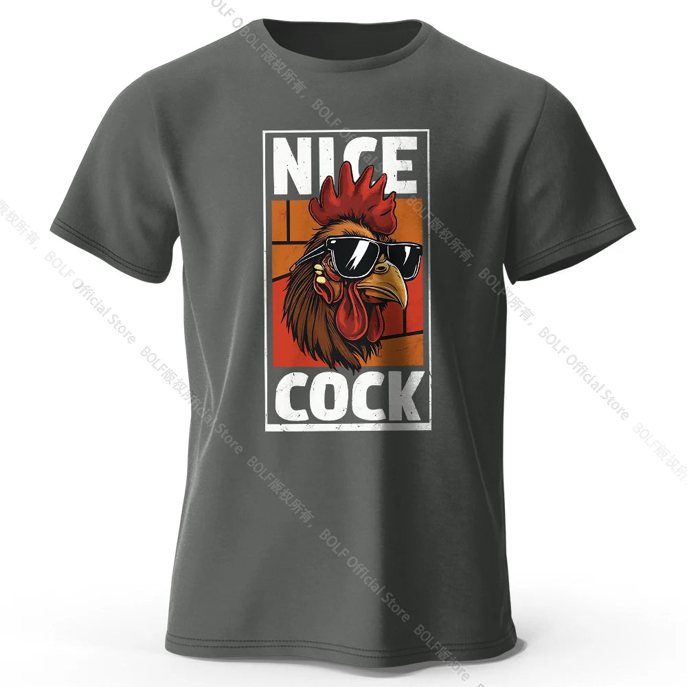 Nice Rooster – Oversized Unisex Cotton T-Shirt