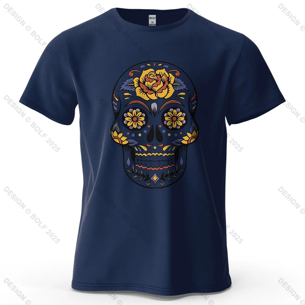 Mexican Sugar Skull Oversized Graphic T-Shirt