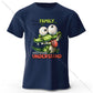 Cartoon Alligator Print 100% Cotton T-Shirt