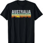 Australia Day Map T-Shirt - Kangaroo Koala Boomerang
