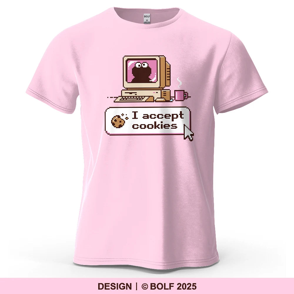 I Accept Cookies – Oversized Unisex Cotton T-Shirt